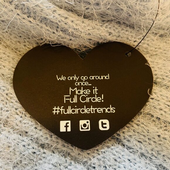 Tillys Full Circle Trends Made With Love Tie Front Cardigan Blue (XL) New w/Tag - Picture 8 of 11